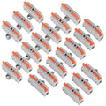XHF 20PCS Conductor Compact Connectors Lever Wire Nuts, Electrical Connectors Wire Terminals for Any Circuit Inline Splices - size: 20PCS