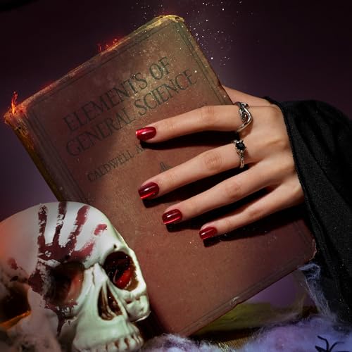 BTArtbox Press On Nails, Hot Love, Short Square, Red Cat Eye, 32Ct - color: A1-Hot Love