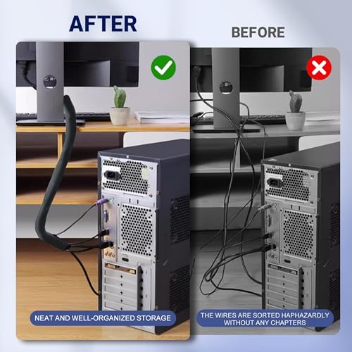 CableGeeker Cable Management Sleeve, 10ft (120 inch) - 1.5 inch - size: 10ft-1.5"