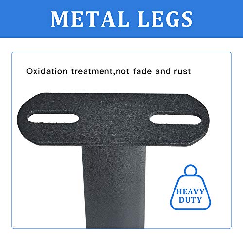 Metal Furniture Legs, Adjustable Round Bed Sofa Desk Cabinet Foot Legs, Heavy Duty Thickened Replacement Table Chair Bed Center Frame Slat Support Legs (10.75in)