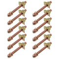12 Pcs Bed Frame Hardware Connector Kit M8x80 Panel Furniture Wardrobe Four-In-One Connectors Fittings Table Bed Assembly Fasteners Bolts Nuts Threads Half Moon Spacers,Gold
