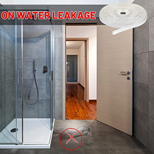 Tondiamo Shower Door Strip Seal for Glass,7/32 X 98.4 Inches,2 Rolls - color: 7/32 x 98.4 Inches