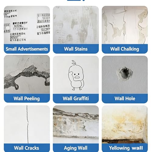 Drywall Patch Repair Kit with Scraper - 250g Wall Repair Paste, Quick Fill Wall Mending Agent for Holes, Cracks, Peeling & Graffiti, White Wall Repair Cream for Home Drywall Repair