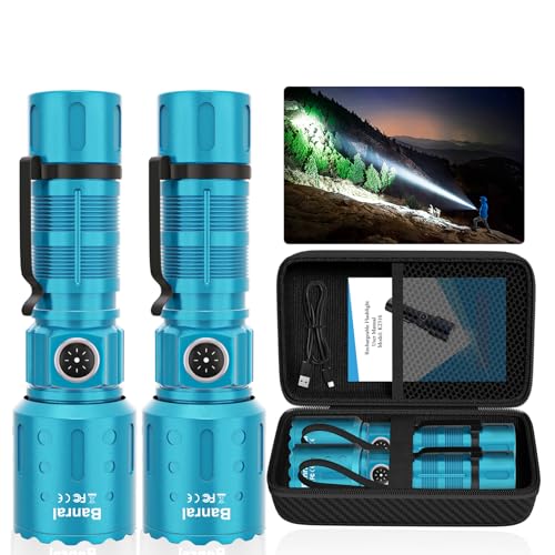 Rechargeable Flashlights High Lumens,Super Bright Small Powerful Flashlight - color: Turquoise