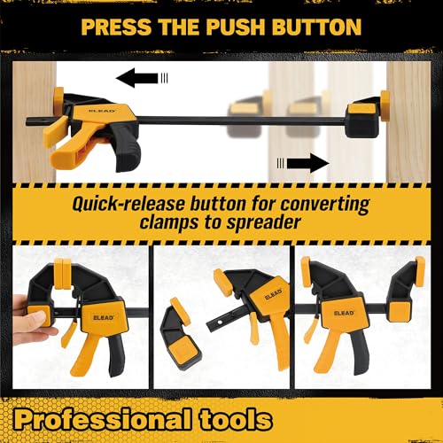 8-Piece Bar Clamps for Woodworking - 4 Pcs 12 inch Bar Clamps with 150 LBS Load Limit, 4 Pcs Heavy Duty Metal Spring Clamps, Quick Release Triggers - style: 8-Piece long 150lbs