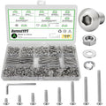1040PCS M3 Assorted Nuts and Bolts Kit, M3x6/8/10/12/20/25/30/40mm Screw Kits, Metric Hex Button Head Cap Screws, Nuts and Flat Washers, for 3D Printer Mods, Bed Frame, Furniture, Automotive - size: M3x6/8610/12/20/25/30/40-1040Pcs