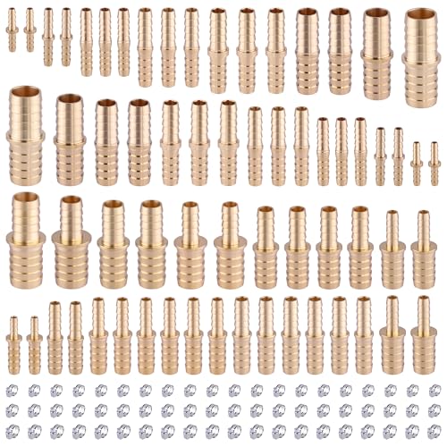 124PCS Brass Splicer Hose Barb Fittings Assortment
