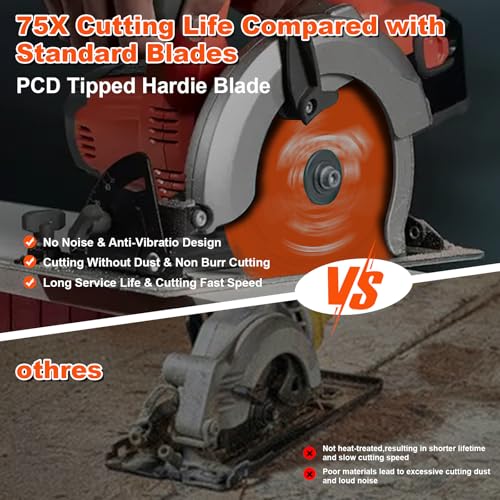 1 Pack 12 Inch 8T PCD Tipped Hardie Blade Fiber Cement Circular Saw Blade - size: 12" 8T (1 Pack)
