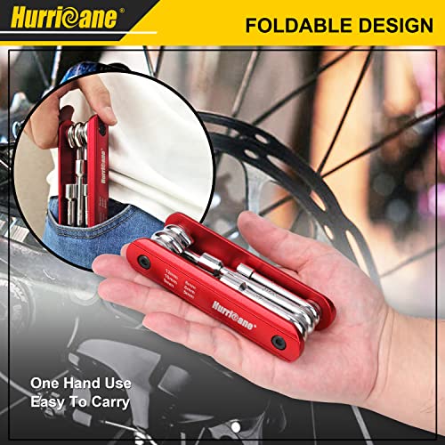 HURRICANE 6 in 1 Folding Nut Driver Set Metric, Hex Nut Driver Set, Folding Socket Wrench, Cr-V Steel Shank, Portable Premium Aluminum Handle. Easy to Carry Out. 5mm, 6mm, 8mm, 9mm, 10mm, 12mm - size: 5mm, 6mm, 8mm, 9mm, 10mm, 12mm