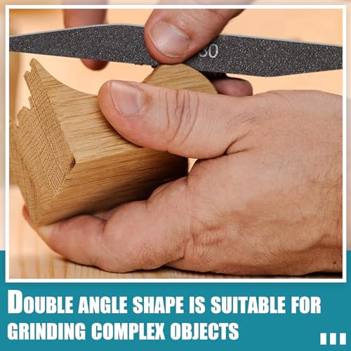 Honoson 20 Pcs Sanding Sticks Model, Low Grits Rating, Double Angle Shape - style: Double Angle Shape