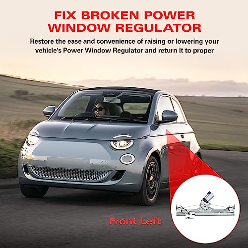 BDFHYK 751-648 Power Window Regulator with Motor Front Left Driver Side for Fiat 500 2012-2019| 52060971, 51876269, 68070267AC | 2012 2013 2014 2015 2016 2017 2018 2019