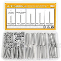 185 Pieces M4 x 30/35/40/45/50mm Machine Screws Nuts Washers Set, Sutemribor M4 Long Screws, M4 Phillips Pan Head Machine Screws Nuts Washers Assortment Kit, 304 Stainless Steel, Fully Threaded - size: M4 x 30-50mm, style: Phillips Pan Head