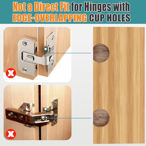 HBL' 4 Pack Corner Cabinet Hinges, 135° Lazy Susan Hinge for Cabinet Replacement, 35MM Lazy Susan Hinges for Kitchen Bifold Doors