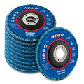 Neiko 11142A Premium Zirconia Flap Disc | 4.5" x 7/8-Inch, 40 Grit, Bevel Type 29 - 10 Pack