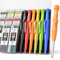 Nicpro 6Pack Carpenter Pencils with Sharpener & Sleeve, Construction Pencil - size: 6 Pack