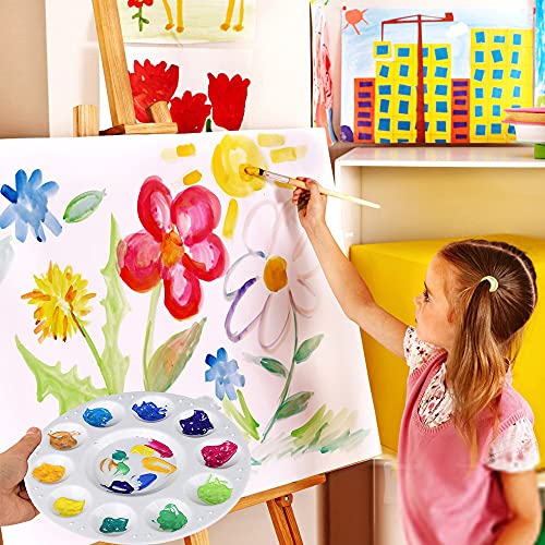 Hulameda 40pcs Art Paint Tray Palette for Kids or Pupils to Painting - color: 40pcs-white