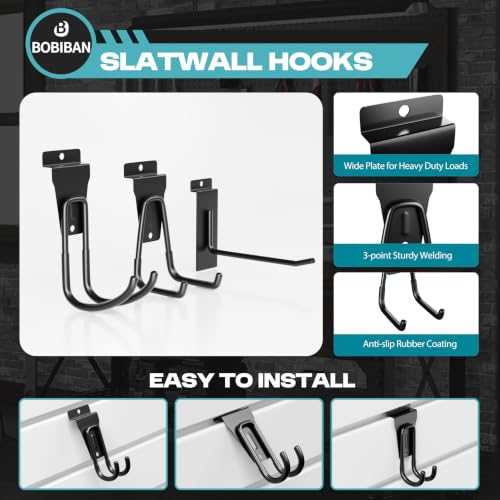 24PCS Slatwall Accessories Set with Slat Wall Basket, Shelves, Hook