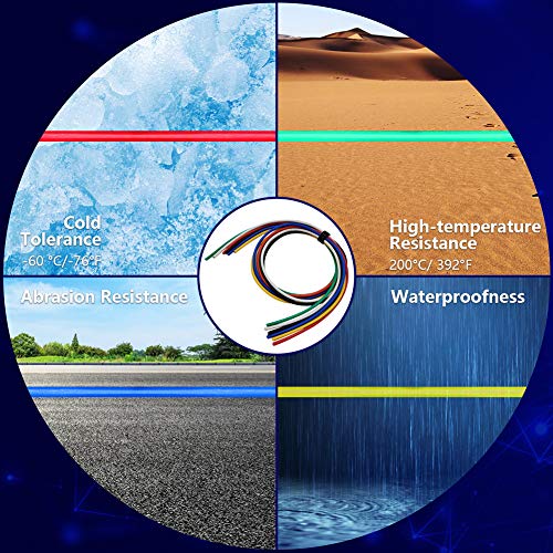 Fermerry 14 AWG Stranded Wire Spool 10ft Each 6 Colors - size: 10FT, style: 14 AWG-6C