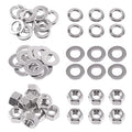 Swpeet 30Pcs Metric 304 Stainless Steel M16 Hex Nuts and M16 Flat Washers with Split Lock Washers Assortment Kit, Coarse Thread Hexagon Nut for Home Automotive Shop Use - size: M16 Hex Nuts & Washers