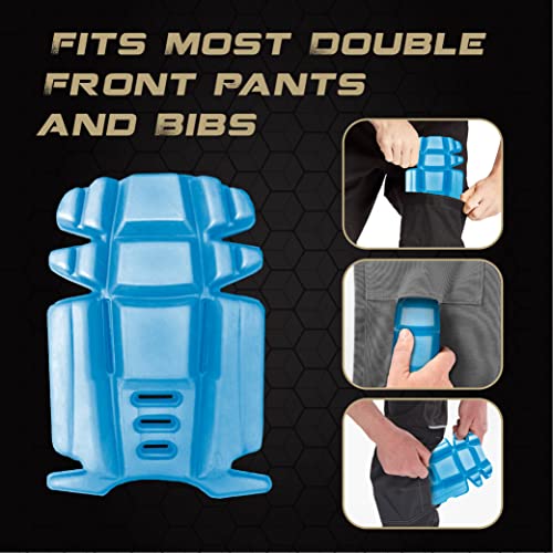 No Strap Knee Pad Insert for Work Pants, Uniforms, and Tactical Pants, Breathable Pocket Knee Pads for Gardening, Construction, Flooring, Cleaning, and Garage, 9.3''×6.5''×1'', Blue - size: 1 pair 9.3''×6.5''×1''
