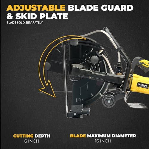 Stark USA 3200W Electric 16" Cutter Circular Saw Wet/Dry Concrete Saw Cutter Saw 20AMP Water Line Attachment Included 16" Blade