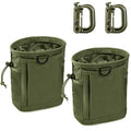 LIVANS Tactical Molle Dump Pouch, Magazine Drop Pouch Drastring Ammo Bag - color: Army Green - 2 Packs