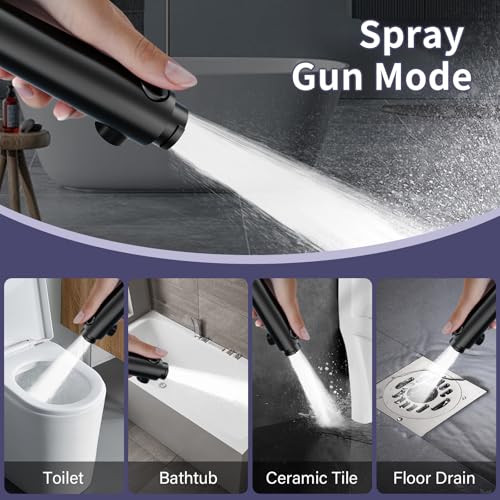 HOWUWEY Matte Black Sink Hose Attachment for Faucet with 5 Adapters - color: Matte Black