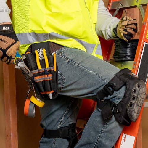 Klein Tools 5240 Tool Pouch, Tradesman Pro Maintenance Tool Pouch with 9 Pockets, Tape Thong, 2-Inch Tunnel Loop, Great Electrician Holster - style: Small Pouch