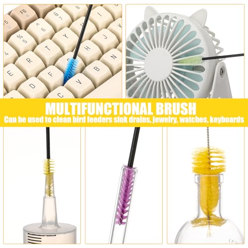 Hummingbird Feeder Cleaning Brush, 19 Pieces 3 Size, Yellow - color: Yellow