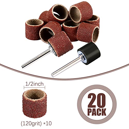 Leelosp 22Pcs Dog Nail Grinder Bands Drums,1/2 Inch 120 Grit - size: 1/2 Inch 120 Grit