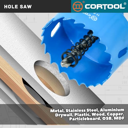 1-1/4 Inch Hole Saw with Arbor for Metal and Wood Cutting, Bi-Metal Hole Cutter, 1-1/4" Hole Saw Kit for Drywall, Wood, PVC Boards, Fiberglass and Vent Pipes - style: 1-1/4"（32mm）