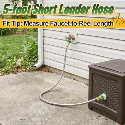 5ft Short Garden Hose with Double Female Connectors - size: 5ft