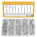 105 Pieces M5 x 30/35/40/45/50mm Button Head Socket Cap Screws Nuts Washers Set Silver, Sutemribor M5 Long Screws, M5 Stainless Screws Nuts Washers Assortment Kit, 304 Stainless Steel, Fully Threaded - size: M5 Long Screws Kit, style: Button Head