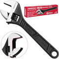 SEDY 6-Inch Adjustable Wrench, Black Oxide Finish Wide Jaw Spanner with Inch/Metric Scale, Premium Drop Forged Steel for Automotive Plumbing and Household Repairs - size: 6 Inch