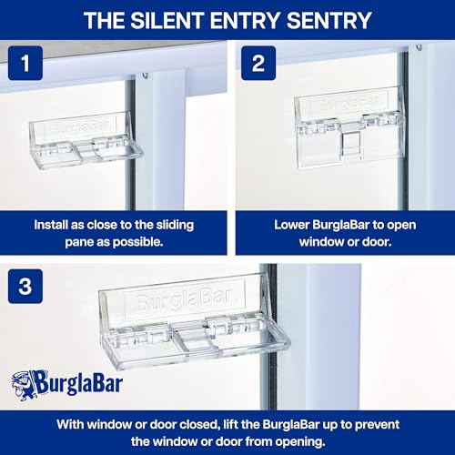 Burglabar 2 Pack Additional Security for Sliding Patio Doors and Sliding Glass Windows.