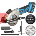 20V Cordless Mini Circular Saw 2.0Ah Compact Saw with Laser Guide - style: Cordless 2A