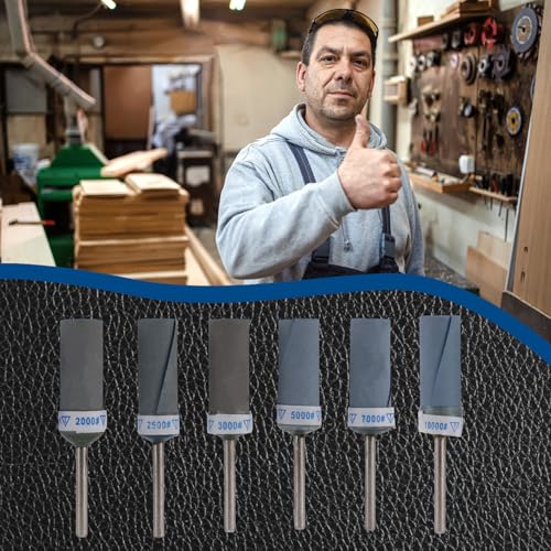 12pcs 2000-10000 Grit Sanding Drums for Dremel Rotary Tool | Rotary Tool Bits Sander Set Bands Mandrels for Wood Plastic Metal Grinding Polishing - style: 2000-10000 Grit