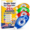 D-NYX Double Sided Tape Scrapbook Tape Roller, Adhesive Glue Runner, Scrapbooking Journaling Supplies, Must Have Glue Tape Roller for Paper Art & Craft Card Making Gift Wrapping Office School Home - size: 4 Pack