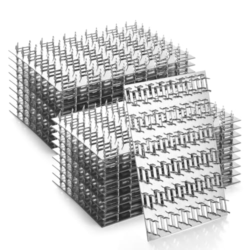 20 Pack 4 x 6 Inch Pronged Truss Plates, Galvanized Steel, 9 MM Tines - size: 4 x 6 INCH