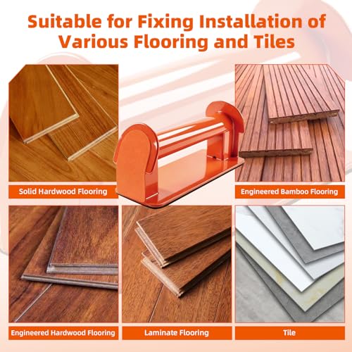 Floor Gap Fixer Tool for Laminate Vinyl Wood Flooring Gap Repair Kit, Heavy Duty Floor Gap Repair Tool with Rubber Mallet, Reusable Sticky Pad and Gap Brush, for Fixer Laminate/Vinyl Flooring Tools ﻿