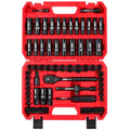 96-Piece 3/8" Drive Impact Socket Wrench and Bit Set, SAE 5/16”-3/4” & Metric 8-22mm, Cr-V Standard & Deep Sockets, Power Bits, Ratchet Handle, Universal Joint, Bit Holder, Adapters, Spark Plug Socket - style: 3/8"Drive (96 PCS）