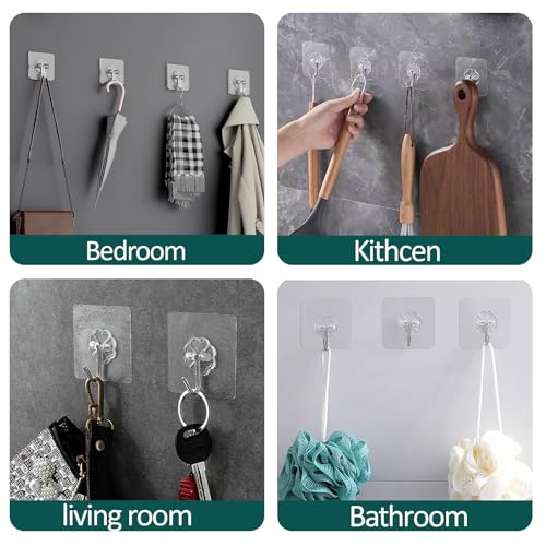 Bivethoi Self-Adhesive Hooks, 20 Pack, 2.36 inch - size: Medium hook