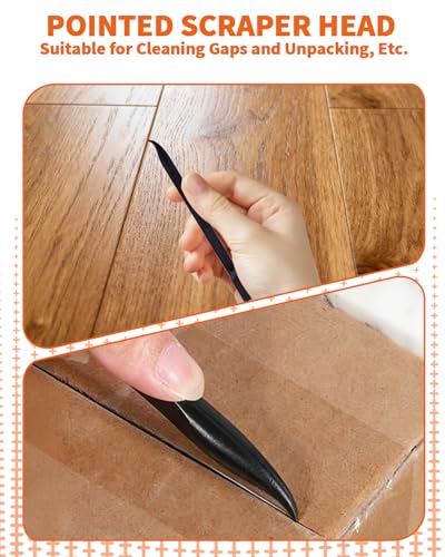 18 PCS Carbon Fiber Plastic Scrapers Tool, Non-Scratch Scraper Tool for Tight Spaces, Multi-Purpose Label Scraper Pen-Shaped, for Car Cleaning Supplies, Kitchen, Crevices, Stains (Black) - color: 18 Pcs Black