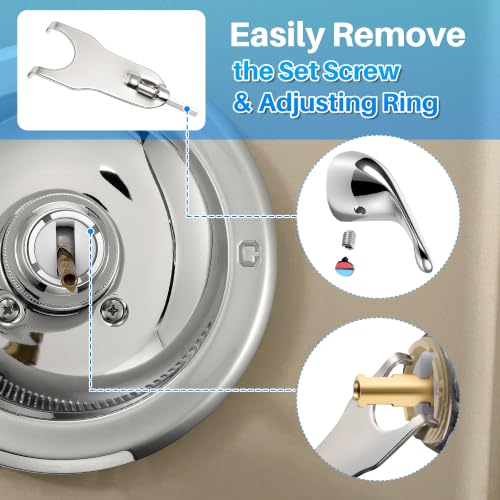 Shower Trim Kit Compatible with Delta RP54870, Lever, Chrome - color: Chrome