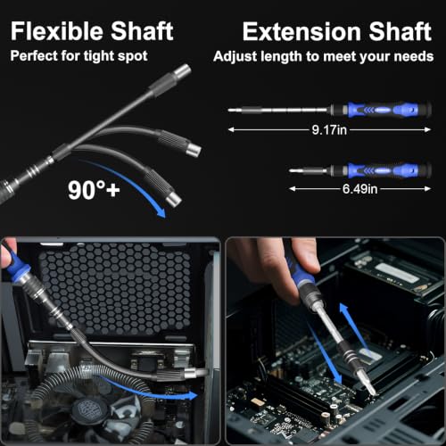 STREBITO 144-Piece Upgraded Electric Screwdriver - color: Upgraded-blue