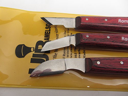 UJ Ramelson 3 Piece Complete Chip Carving Knives Best Wood-Carving Knife Set