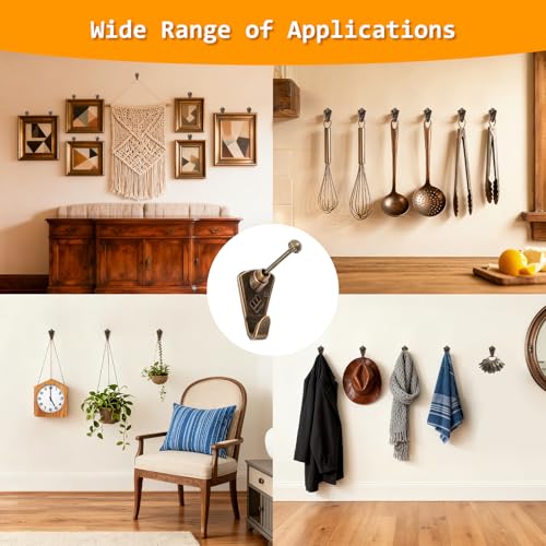 KURUI Bronze Metal Picture Hanging Kit with 10lb-100lb Picture Hangers - size: Bronze