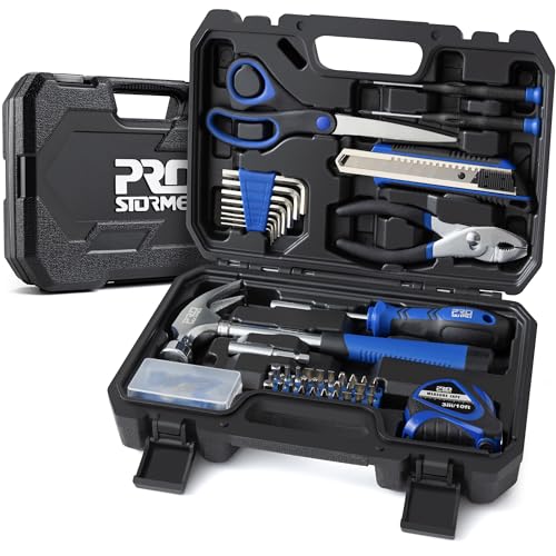 Prostormer 93-Piece Tool Kit, Small Starter Tool Set, Blue - color: Blue