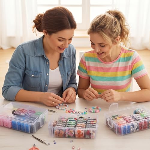 Stackable Bead Organizer 3 Tier with 90pcs Small Boxes Storage Container - size: 3-Tier 90pcs 2in Boxes