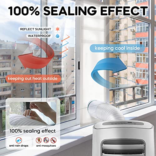 LOVIGA Portable AC Window Vent Kit, 100% Sealing Window Seal Kit - color: Sliding/Hung Window-10"x36" (25x92cm)